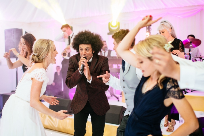 sing on the dance floor at party