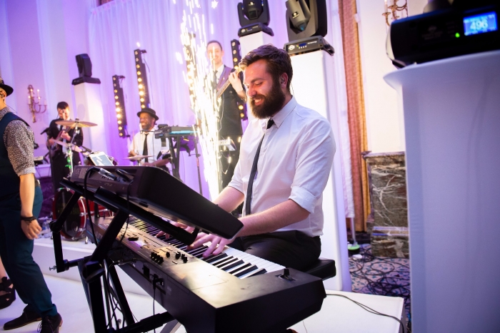 Keyboard Player Lighting Rig and Spark Machine