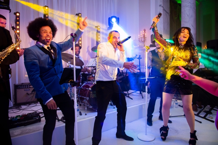 Rapper on Stage at Party