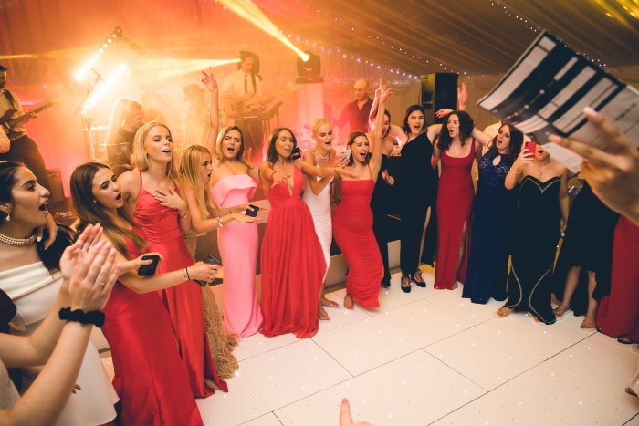 Full dance floor at graduation party