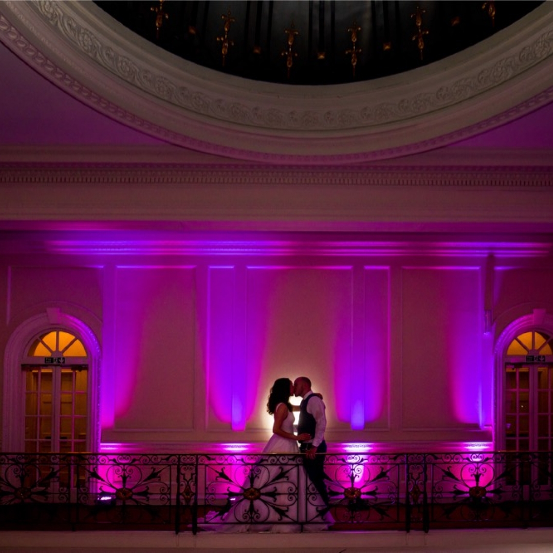 stunning wedding up lighting