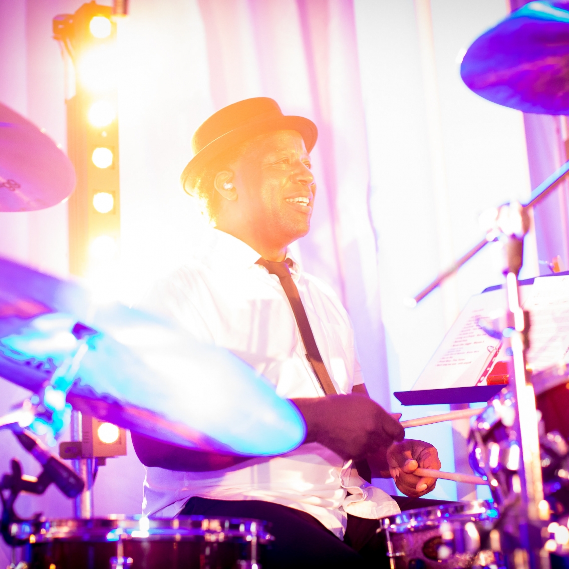 Live drummer at wedding