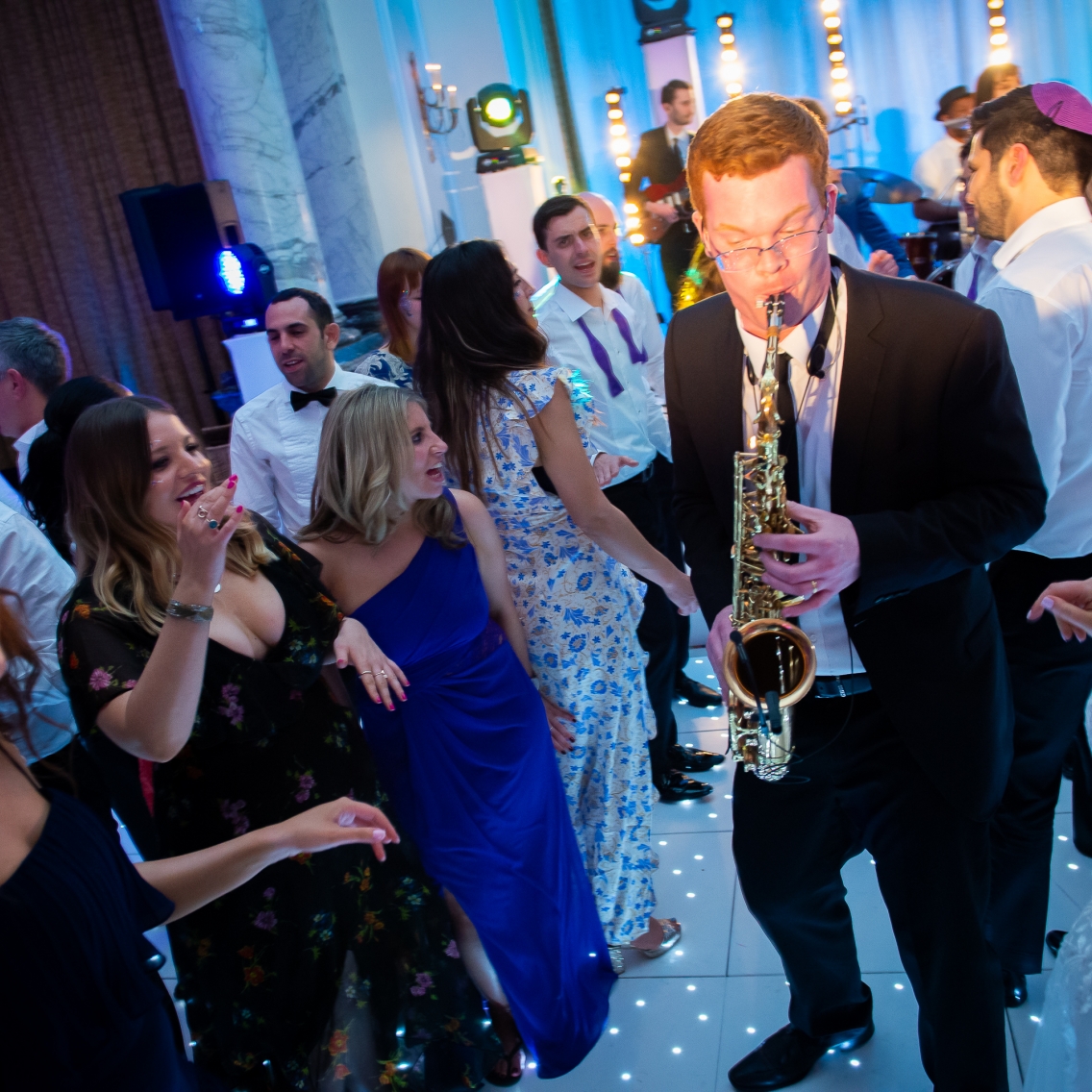 Saxophonist on the Dance Floor