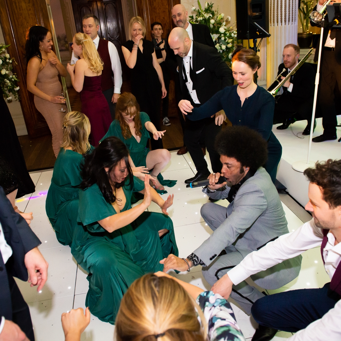 Hedsor House Performing on the Dance Floor Interactive Band